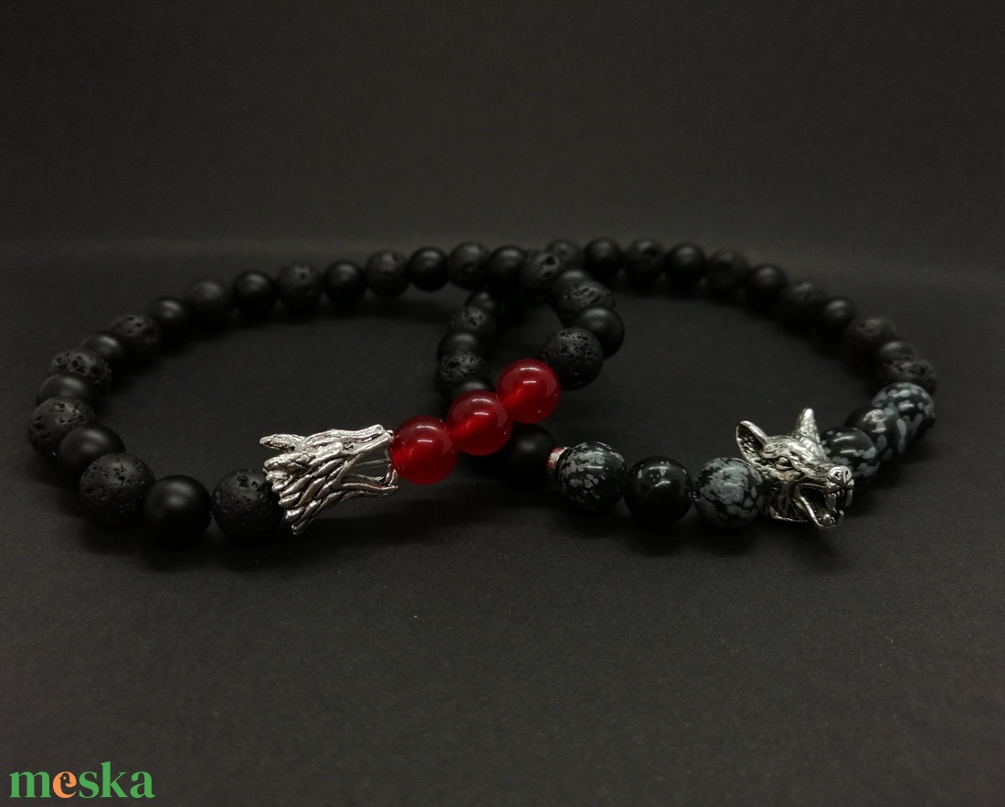 Trónok harca ásványkarkötő - sárkány  - ékszer - karkötő - bogyós karkötő - Meska.hu
