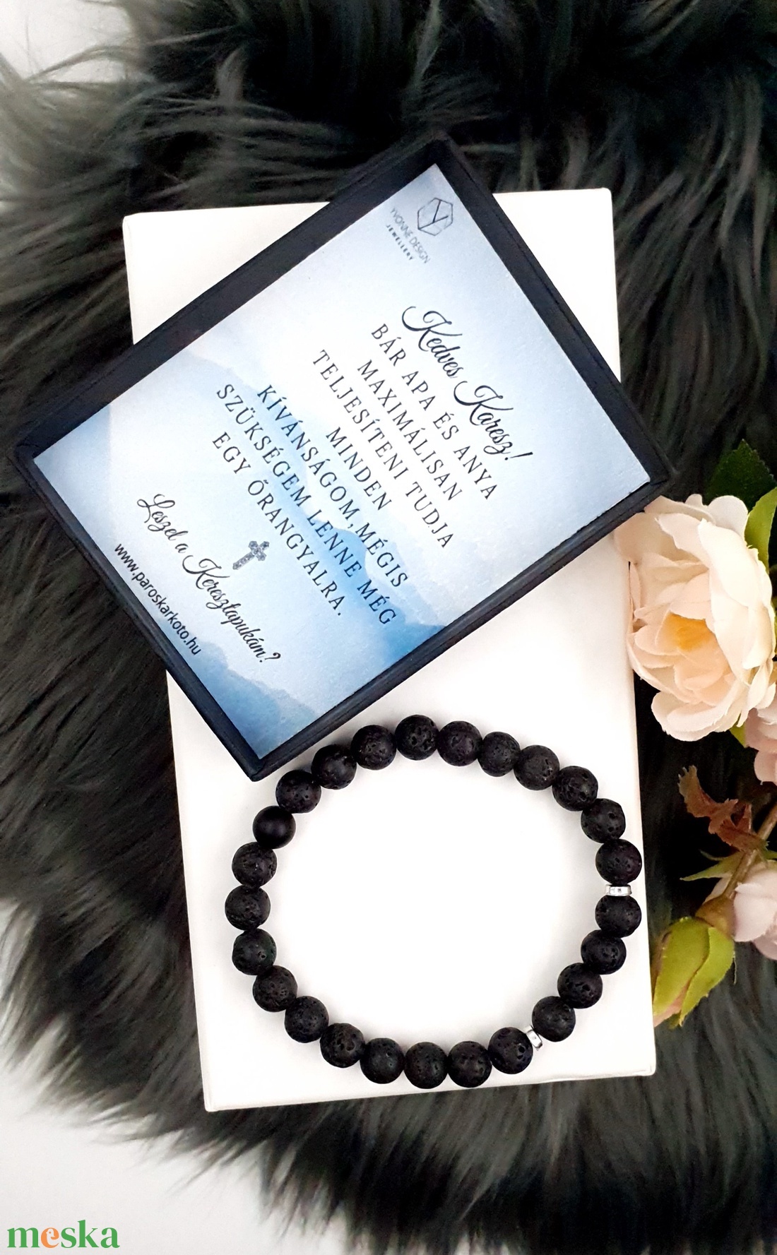 Keresztszülő felkérő díszdobozos karkötő - ékszer - ékszerszett - Meska.hu