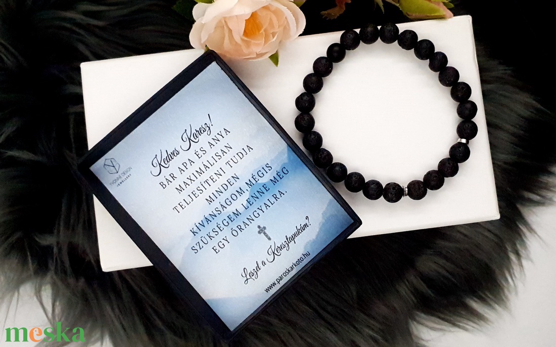 Keresztszülő felkérő díszdobozos karkötő - ékszer - ékszerszett - Meska.hu