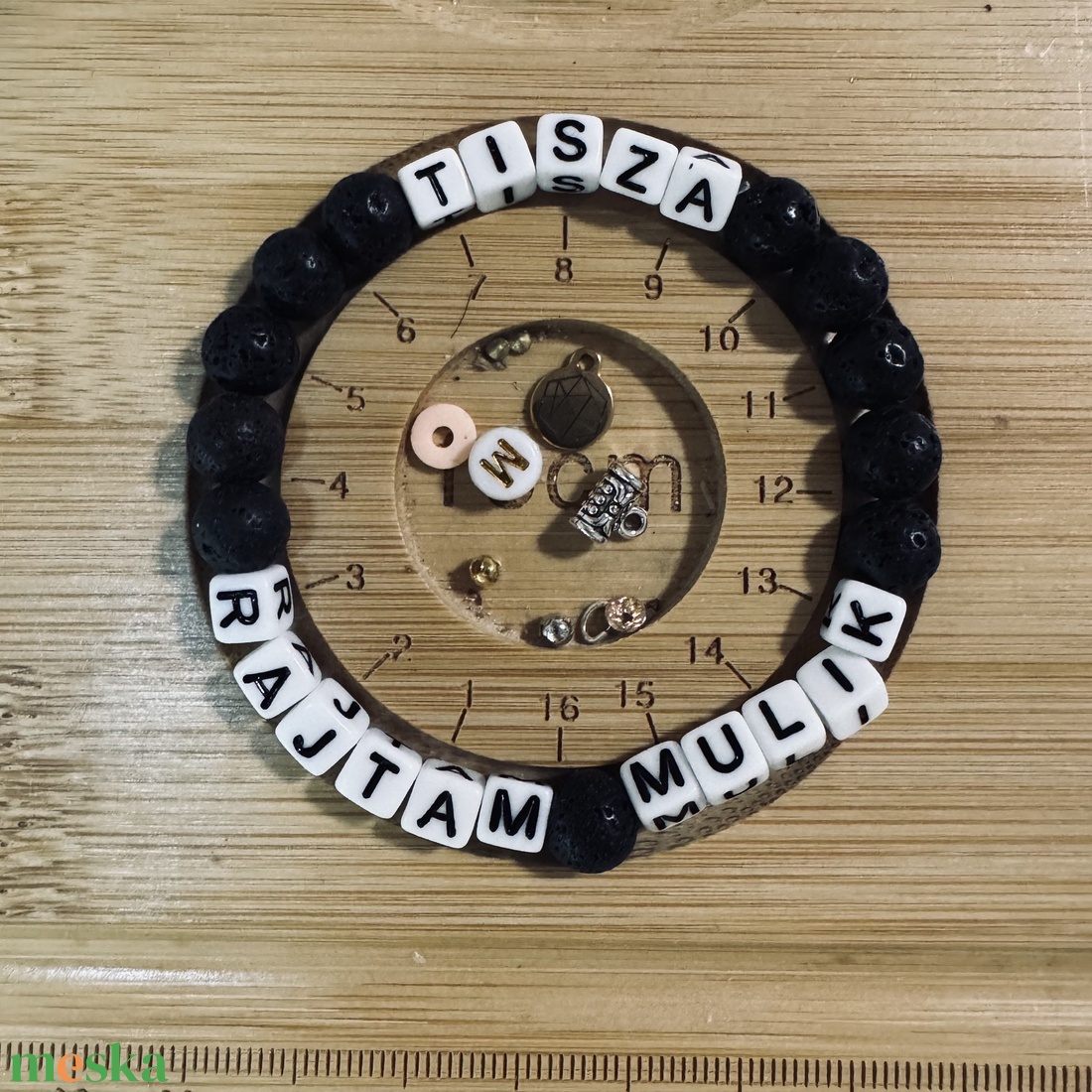 Tisza lávakő ásványkarkötő - ékszer - ékszerszett - Meska.hu