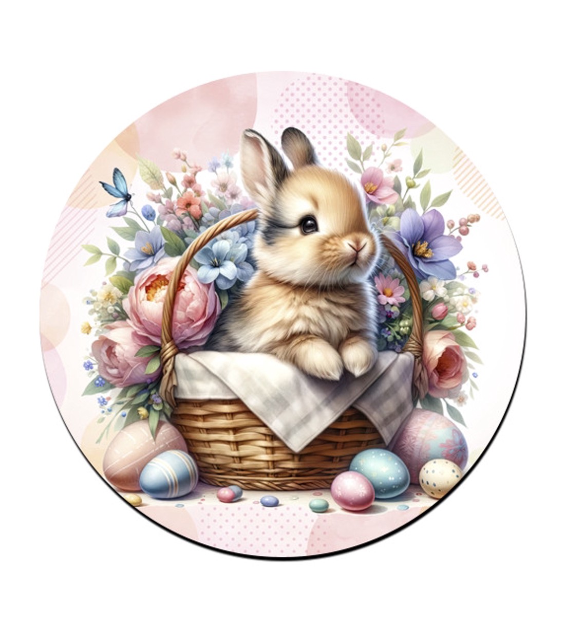 Pici nyuszi kosárban mintás bögre alátét -  - Meska.hu