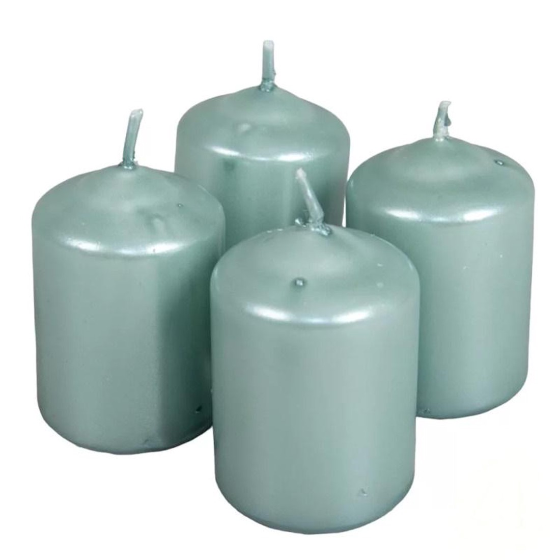 Metál adventi gyertya szett 40x60mm - jégkék szett - kellékek & szerszámok - dekorációs kellékek - dekorációs gyertya - Meska.hu