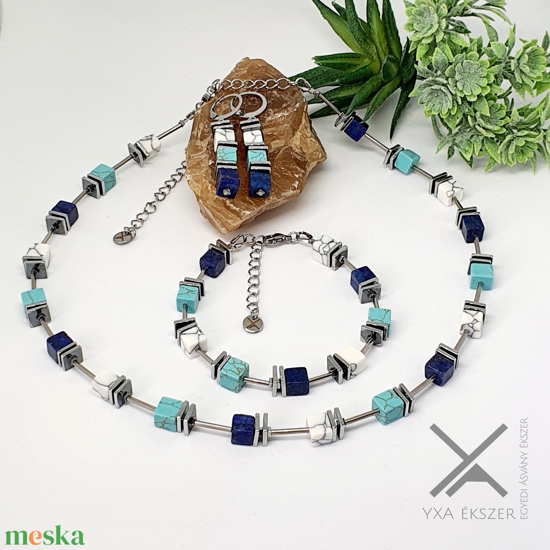 Lapis lazuli, howlit szett, Stx - ékszer - ékszerszett - Meska.hu Lapis lazuli, howlit szett, Stx - ékszer - ékszerszett - Meska.hu