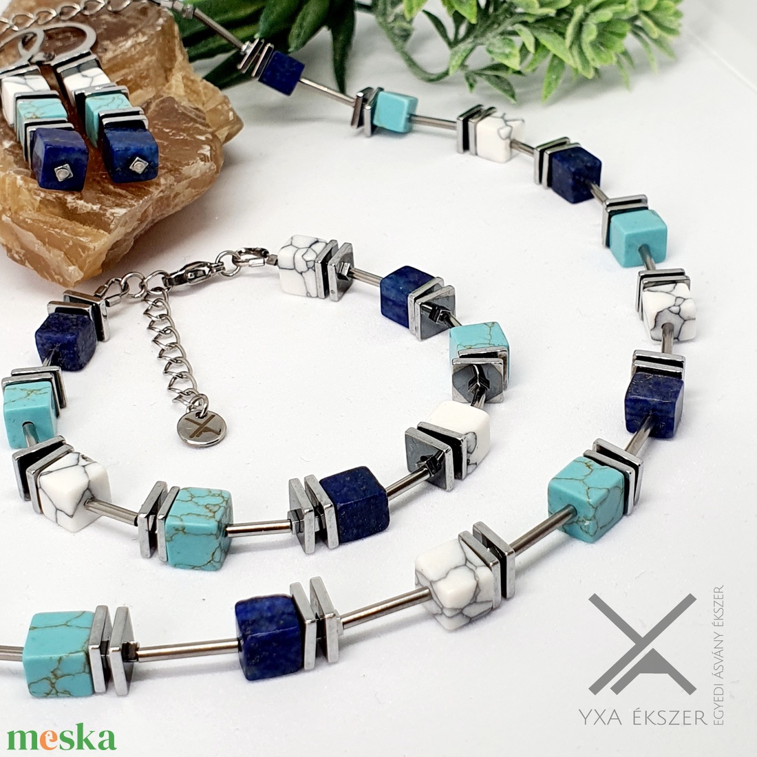 Lapis lazuli, howlit szett, Stx - ékszer - ékszerszett - Meska.hu Lapis lazuli, howlit szett, Stx - ékszer - ékszerszett - Meska.hu