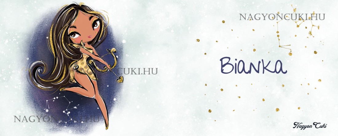 Személyre szabható - Barna hajú Csini Nyilas lány mintás bögre - otthon & életmód - konyhafelszerelés, tálalás - tálalás - bögre & csésze - Meska.hu