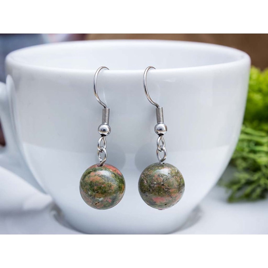 Unakit lógós fülbevaló 8mm - ékszer - fülbevaló - lógó fülbevaló - Meska.hu