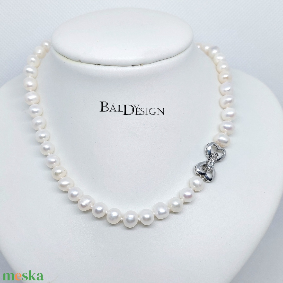 Édesvízi tenyésztett gyöngysor - ékszer - nyaklánc - gyöngyös nyaklánc - Meska.hu