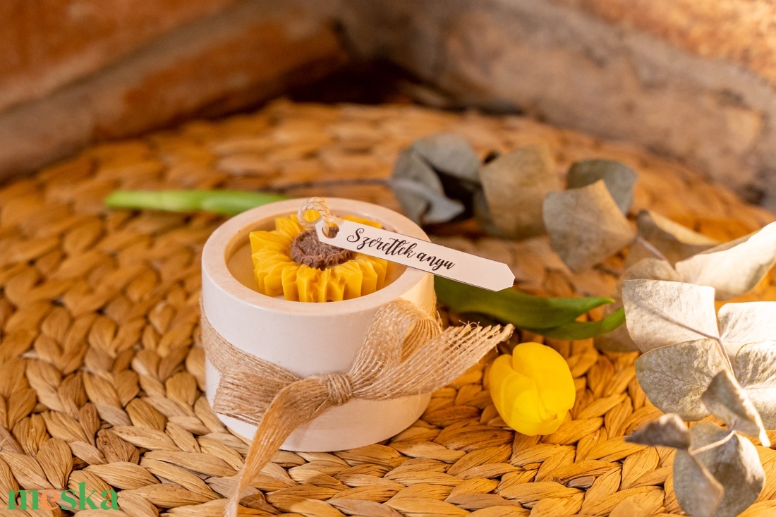 Virágos illatgyertya kerámiában, pedagógusnapra, anyák napjára - otthon & életmód - gyertya, illat, aroma - gyertya - Meska.hu
