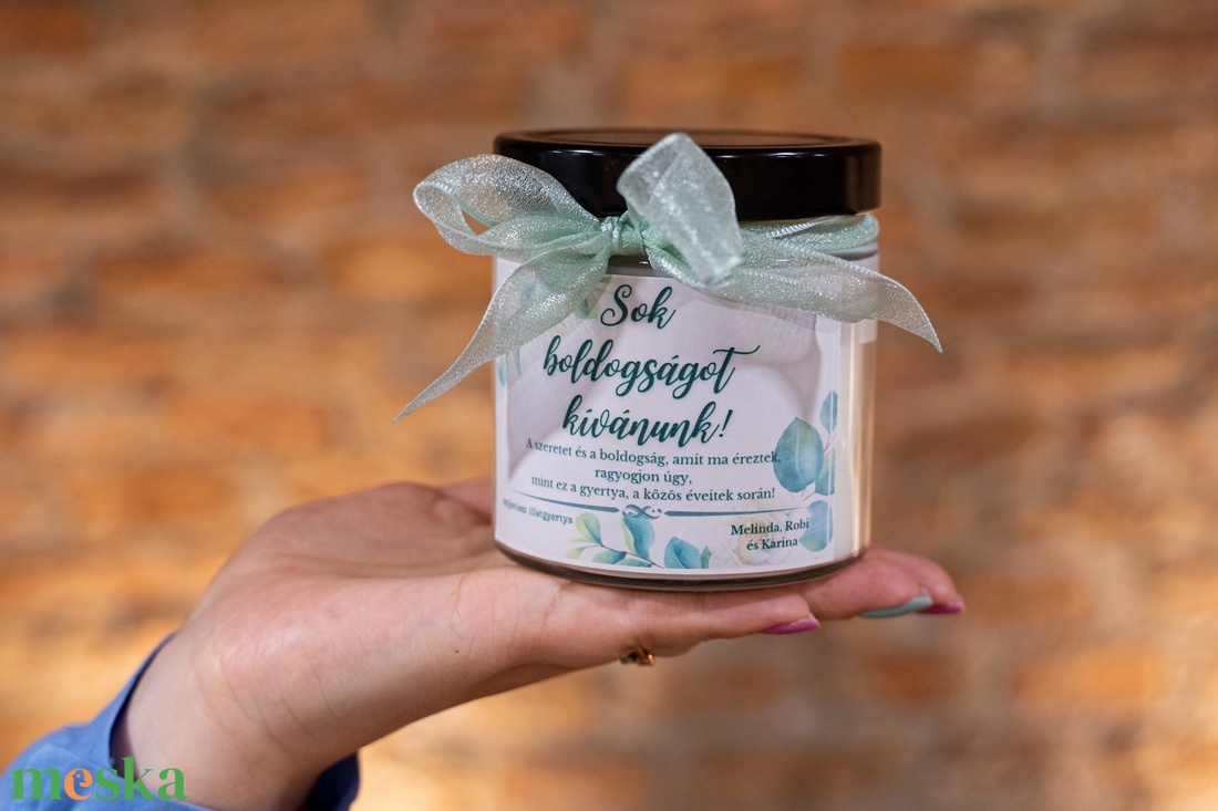 Egyedi nászajándék illatgyertya - otthon & életmód - gyertya, illat, aroma - gyertya - Meska.hu