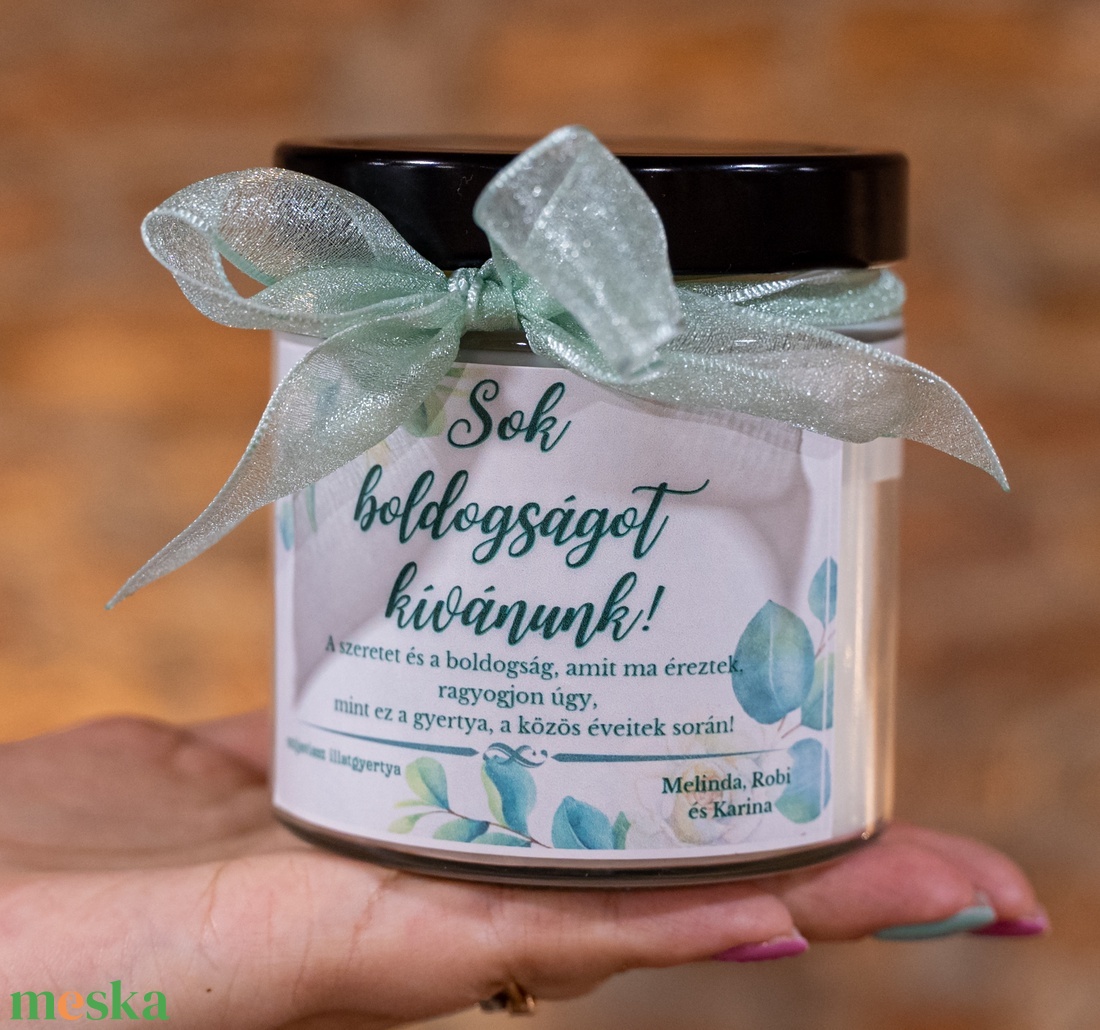 Egyedi nászajándék illatgyertya - otthon & életmód - gyertya, illat, aroma - gyertya - Meska.hu