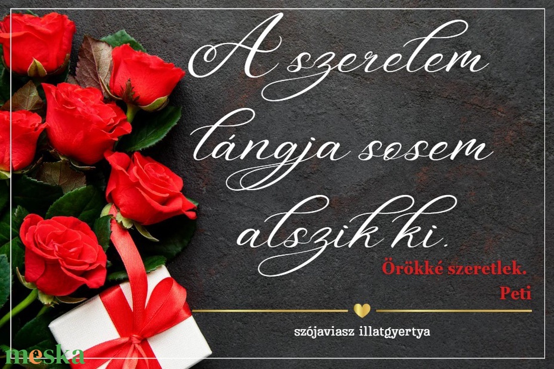 A szerelem lángja... egyedi illatgyertya ajándék - otthon & életmód - gyertya, illat, aroma - gyertya - Meska.hu