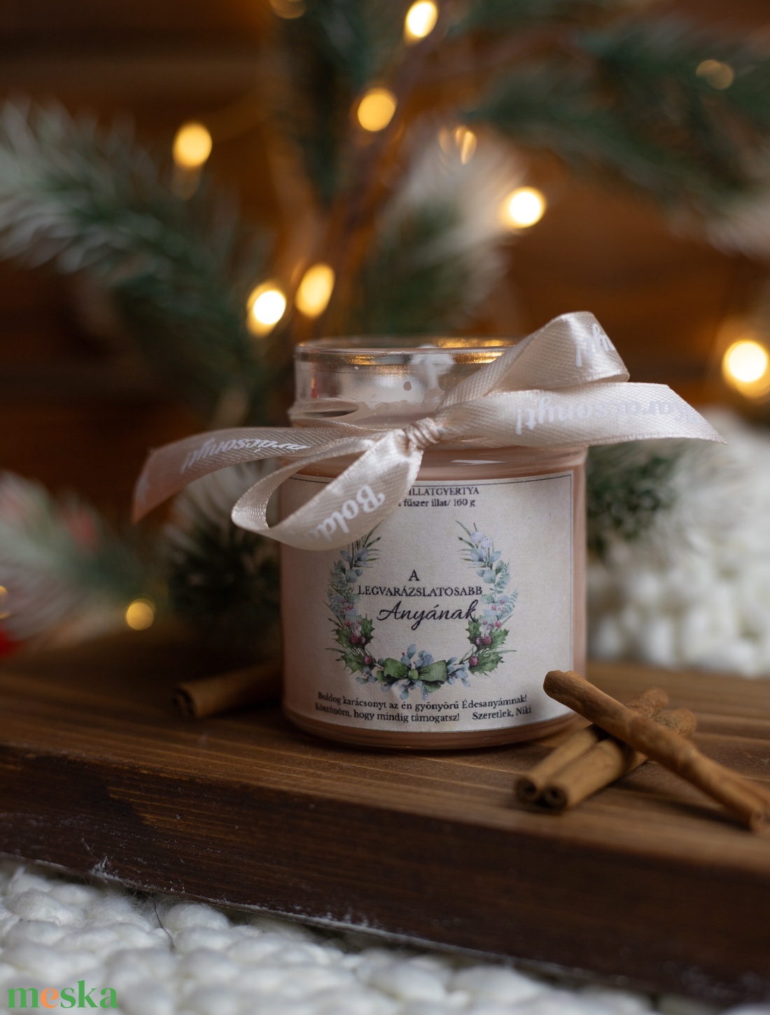 A legvarázslatosabb Anyának karácsonyi illatgyertya - karácsony - karácsonyi lakásdekoráció - karácsonyi illatgyertya, mécses - Meska.hu
