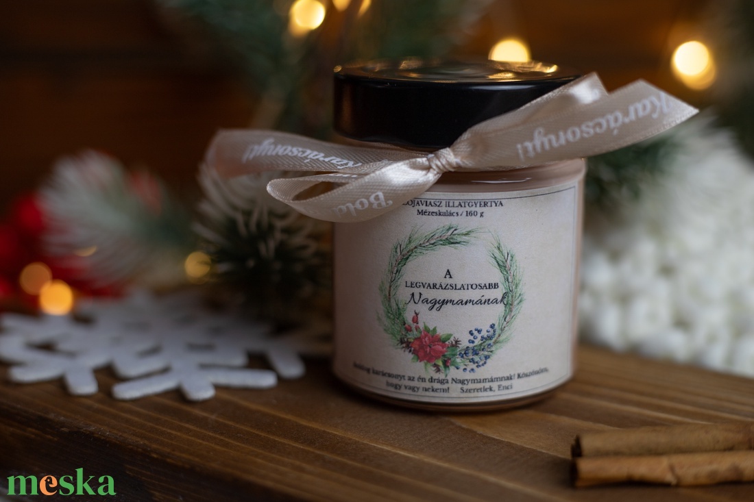 A legvarázslatosabb Nagymamának karácsonyi illatgyertya - karácsony - karácsonyi lakásdekoráció - karácsonyi illatgyertya, mécses - Meska.hu