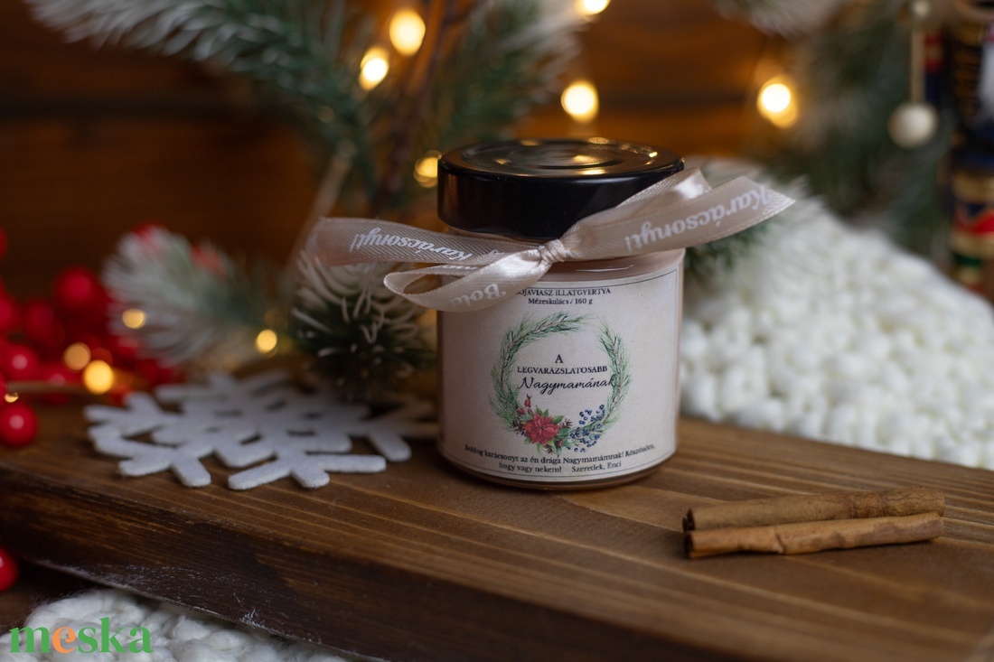 A legvarázslatosabb Nagymamának karácsonyi illatgyertya - karácsony - karácsonyi lakásdekoráció - karácsonyi illatgyertya, mécses - Meska.hu