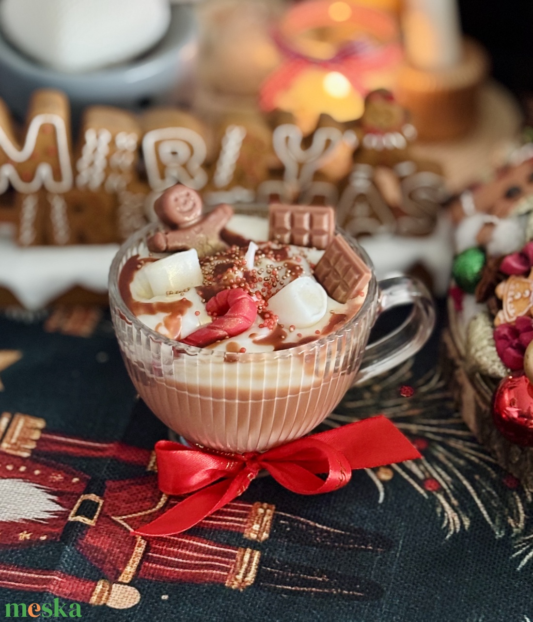 Forró csokoládé illatgyertya - karácsony - karácsonyi lakásdekoráció - karácsonyi illatgyertya, mécses - Meska.hu