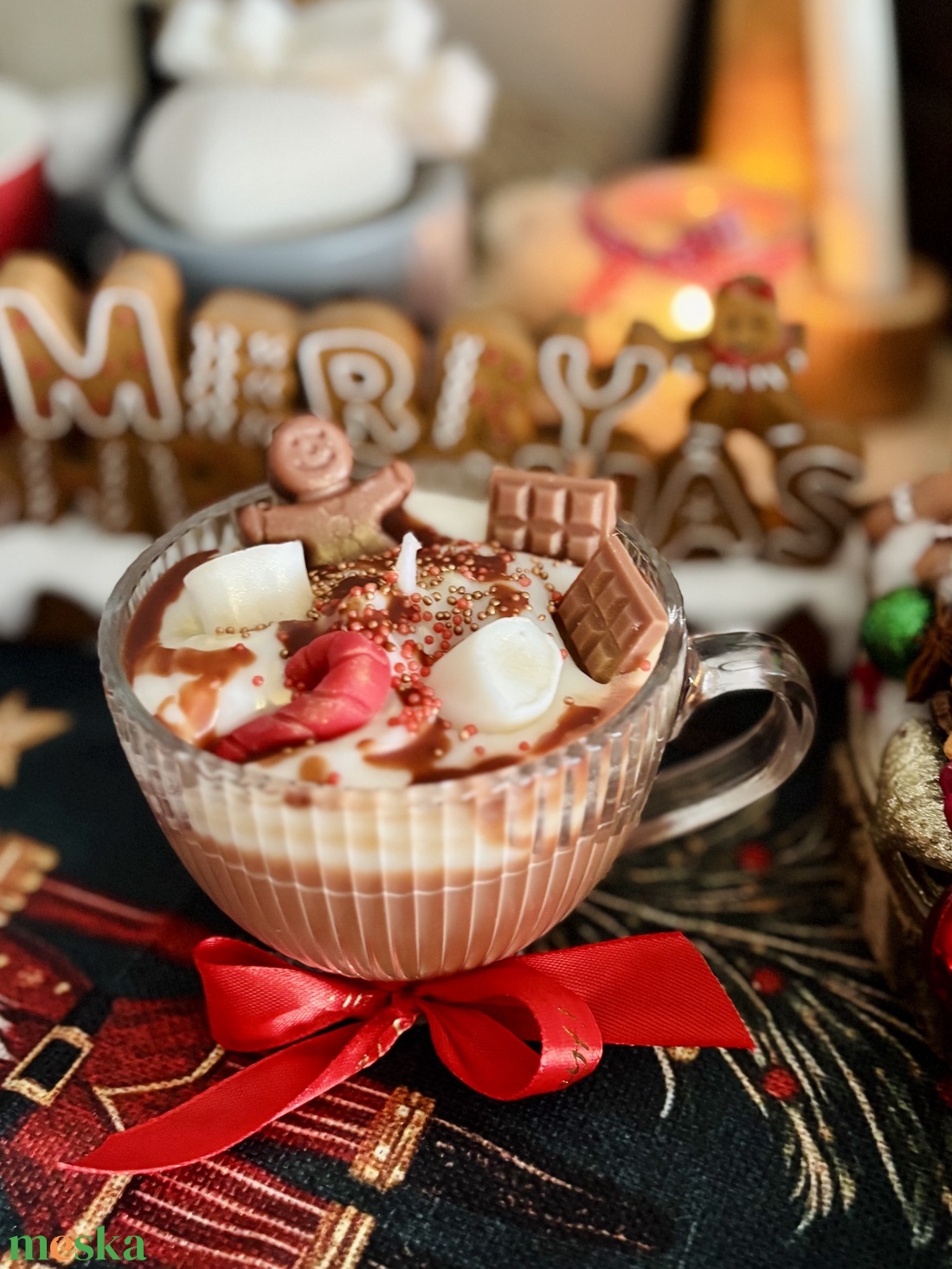 Forró csokoládé illatgyertya - karácsony - karácsonyi lakásdekoráció - karácsonyi illatgyertya, mécses - Meska.hu