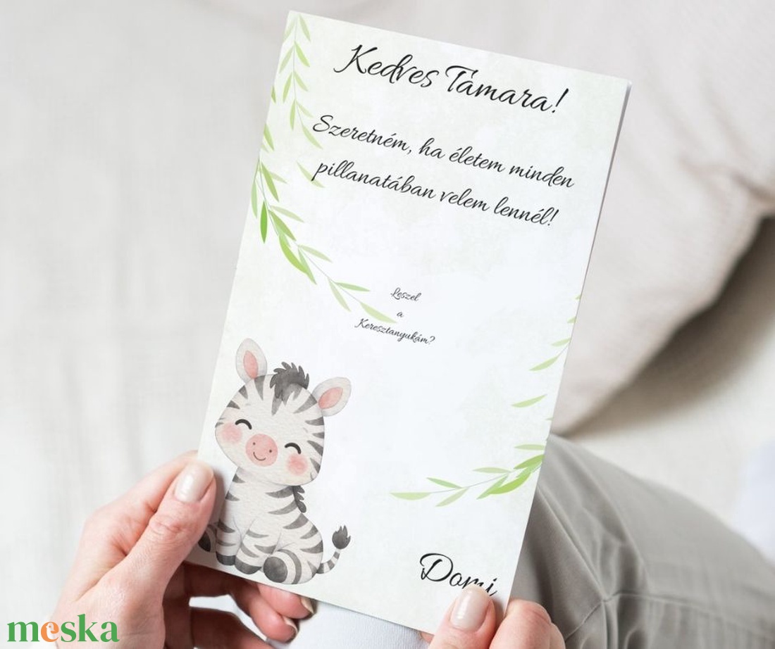 Keresztszülő felkérő sorsjegy - baba - mama - keresztelő kellékek - keresztszülő felkérő - Meska.hu