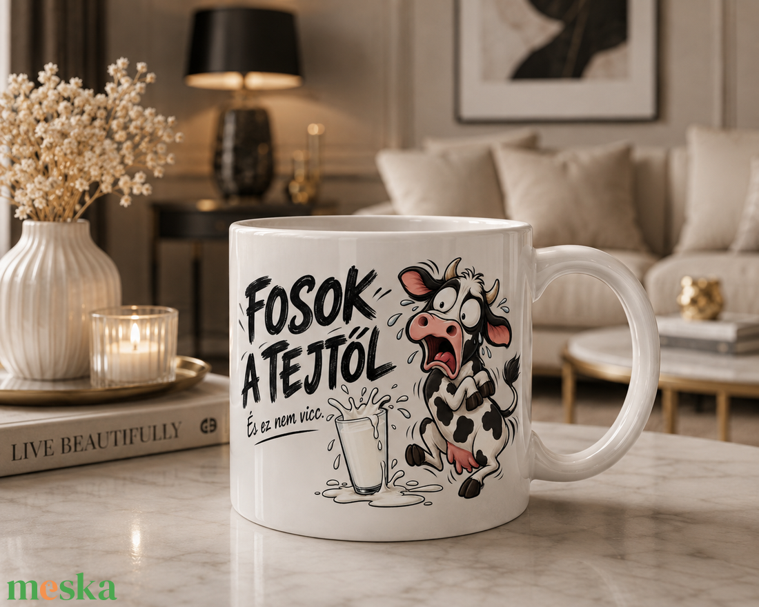 Fosok a tejtől - kerámia bögre - otthon & életmód - konyhafelszerelés, tálalás - tálalás - bögre & csésze - Meska.hu