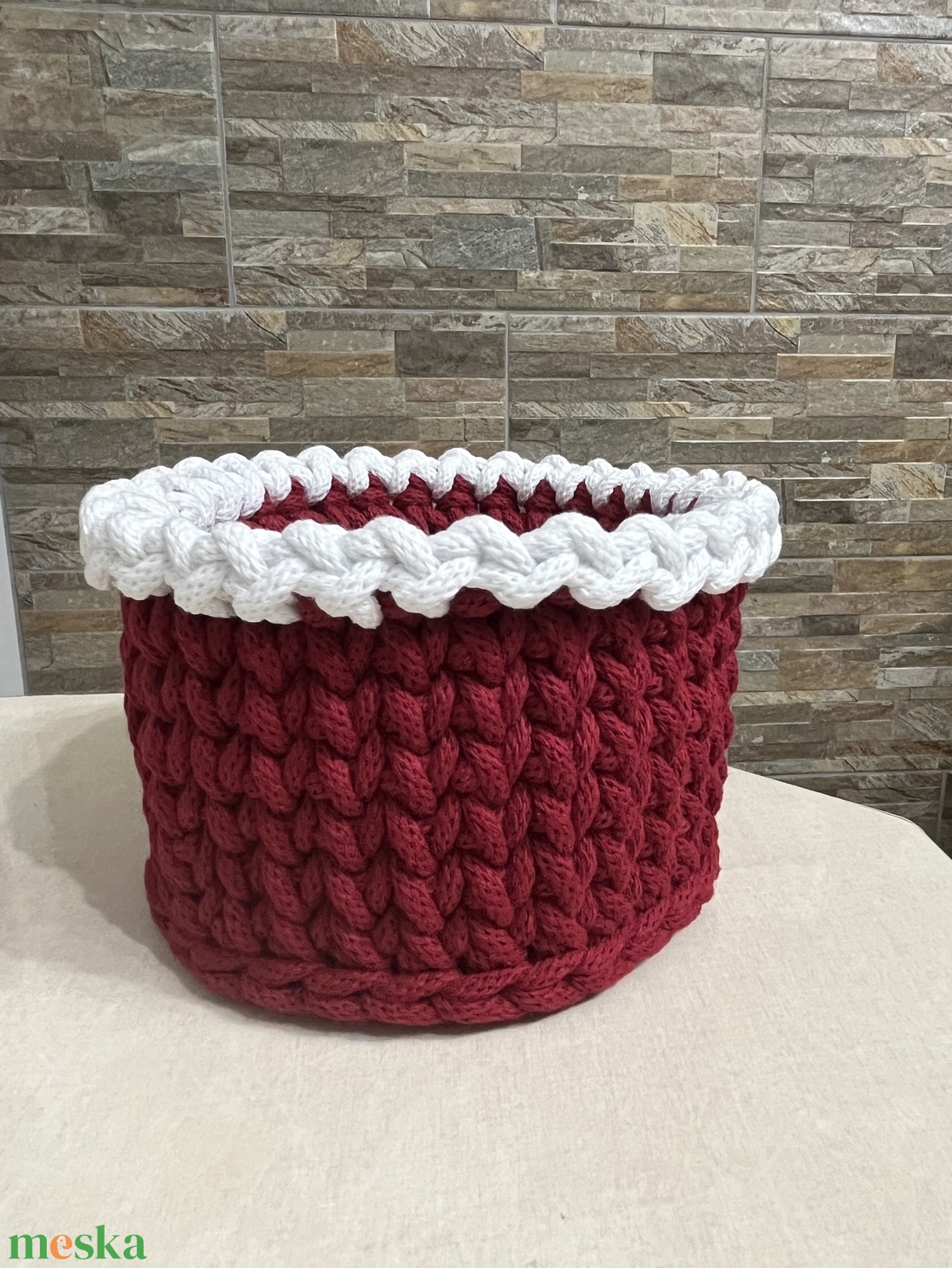 Horgolt kosár - otthon & életmód - tárolás & rendszerezés - tárolókosár - Meska.hu Horgolt kosár - otthon & életmód - tárolás & rendszerezés - tárolókosár - Meska.hu