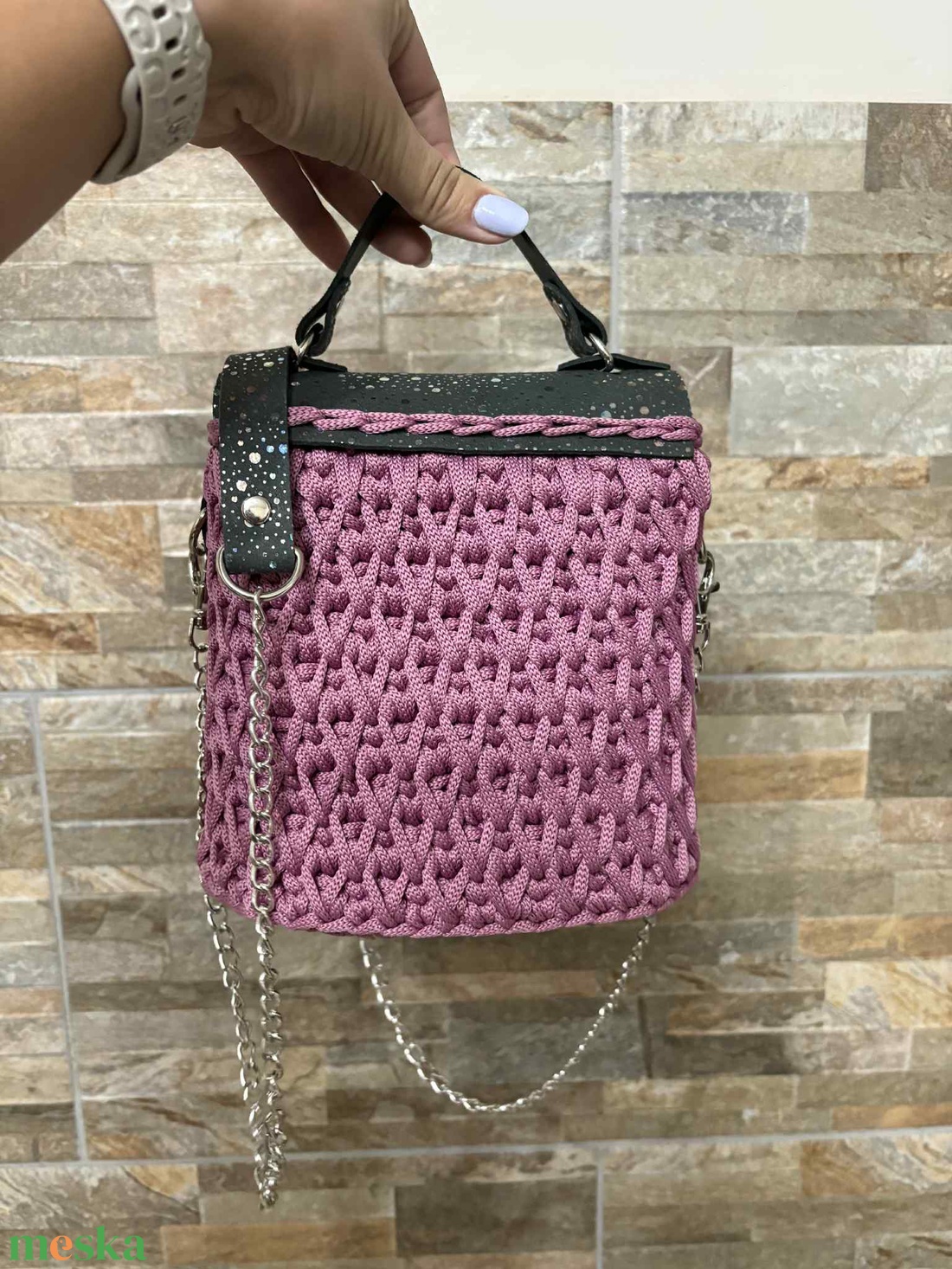 Horgolt női  táska - táska & tok - kézitáska & válltáska - válltáska - Meska.hu