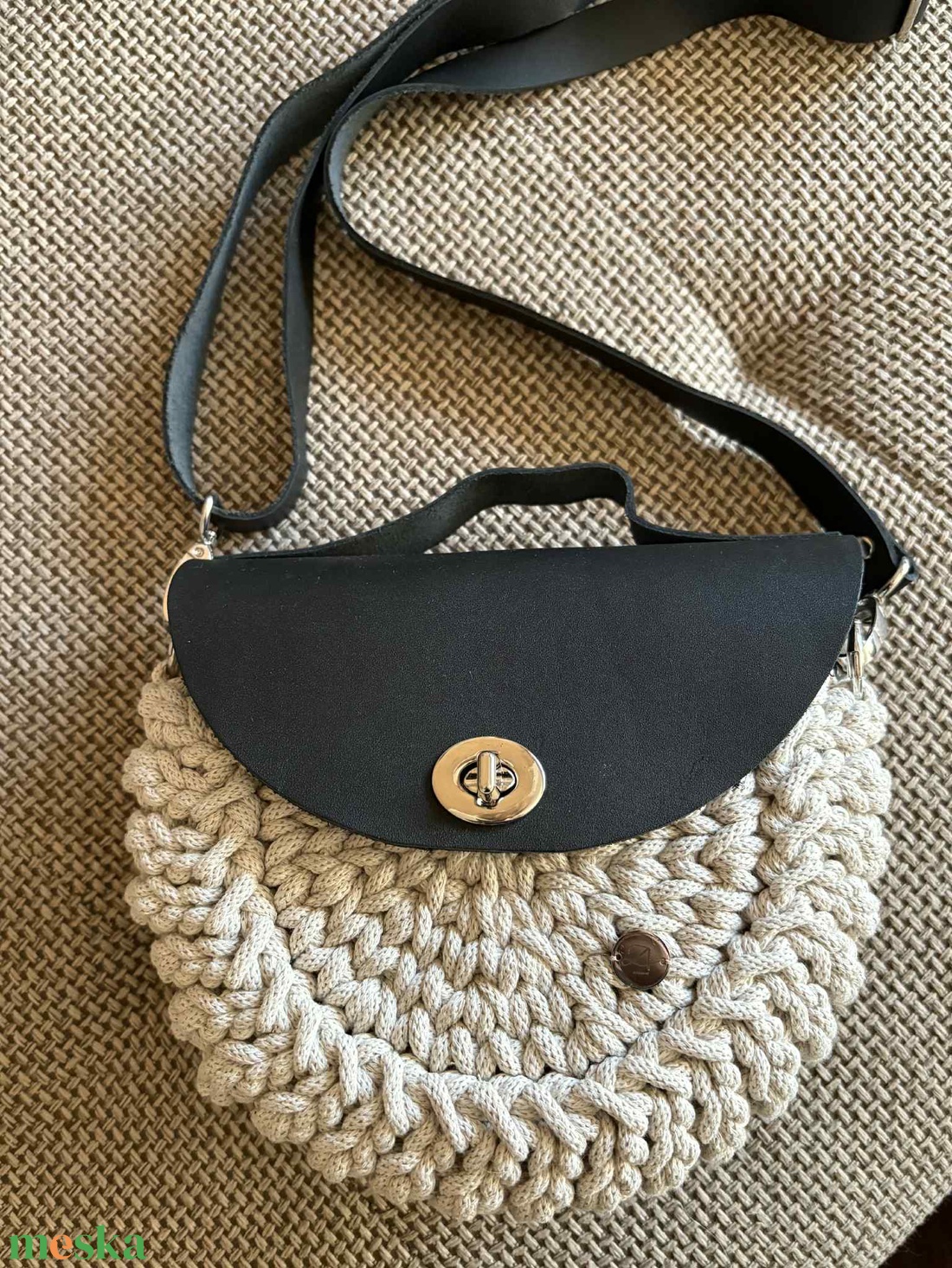 Horgolt női  táska - táska & tok - kézitáska & válltáska - válltáska - Meska.hu