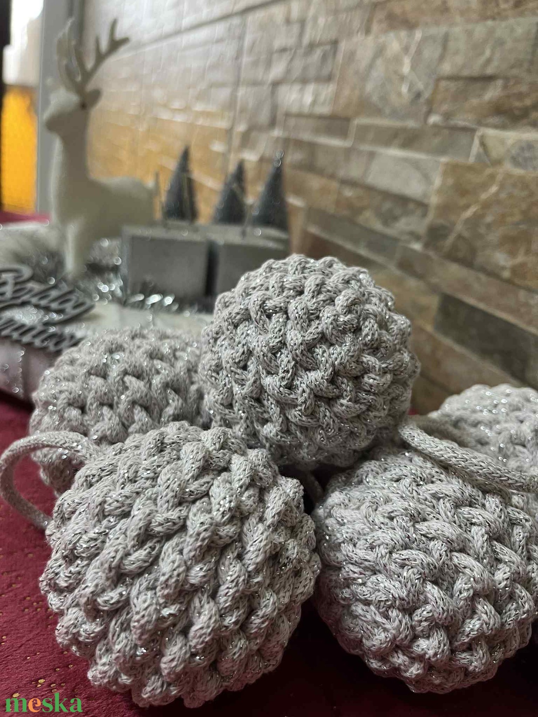 Horgolt karácsonyfadísz - karácsony - karácsonyi lakásdekoráció - karácsonyfadíszek - Meska.hu