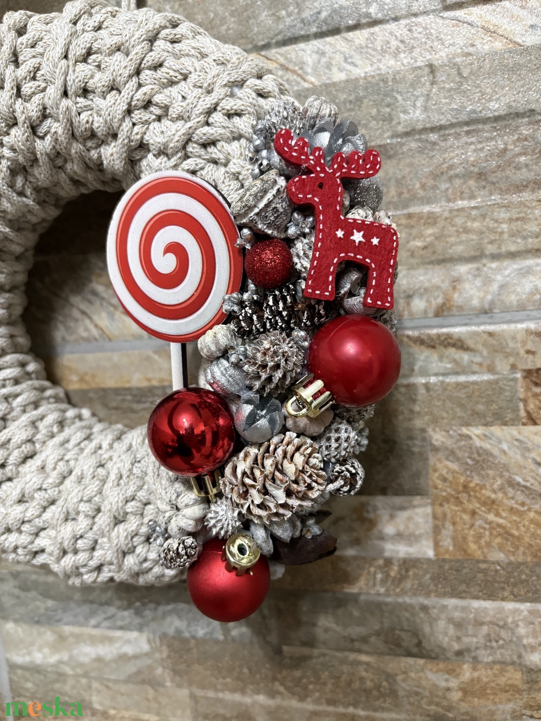 Téli  ajtódísz - otthon & életmód - dekoráció - ajtó- és ablak dekoráció - ajtódísz & kopogtató - Meska.hu