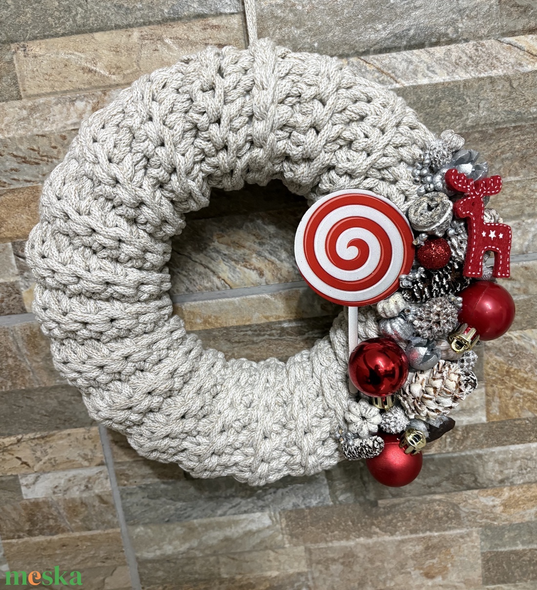 Téli  ajtódísz - otthon & életmód - dekoráció - ajtó- és ablak dekoráció - ajtódísz & kopogtató - Meska.hu