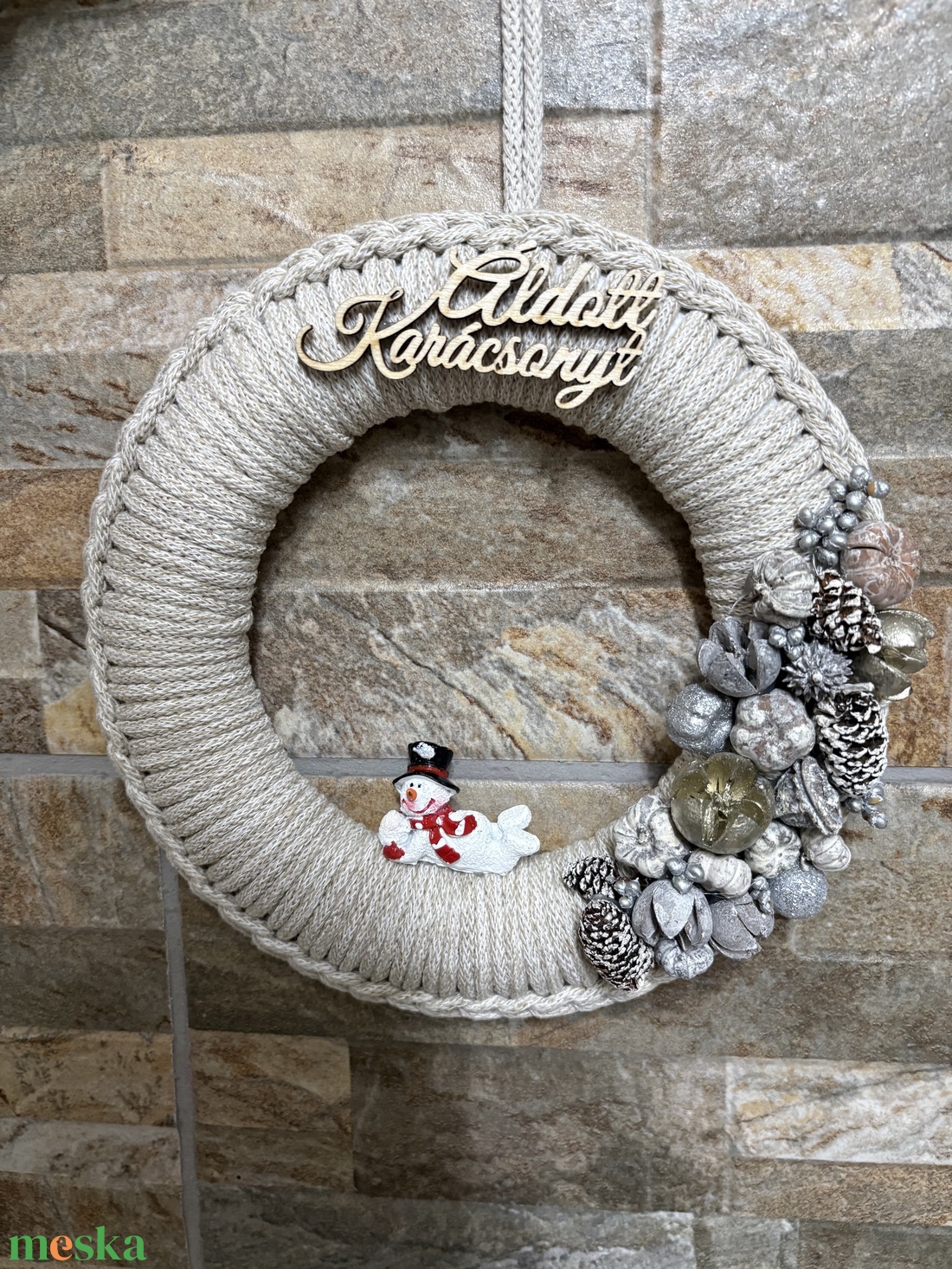 Téli  ajtódísz - otthon & életmód - dekoráció - ajtó- és ablak dekoráció - ajtódísz & kopogtató - Meska.hu