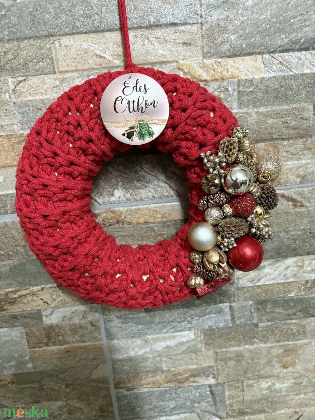 Téli  ajtódísz - otthon & életmód - dekoráció - ajtó- és ablak dekoráció - ajtódísz & kopogtató - Meska.hu