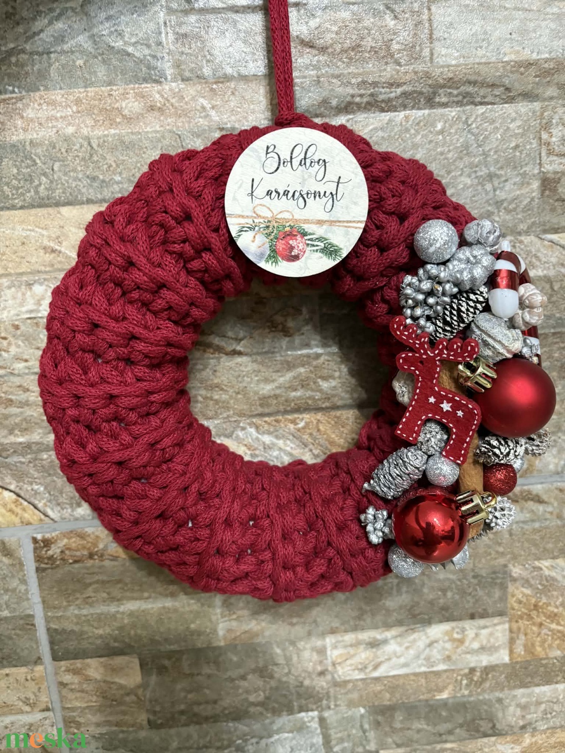 Téli  ajtódísz - otthon & életmód - dekoráció - ajtó- és ablak dekoráció - ajtódísz & kopogtató - Meska.hu