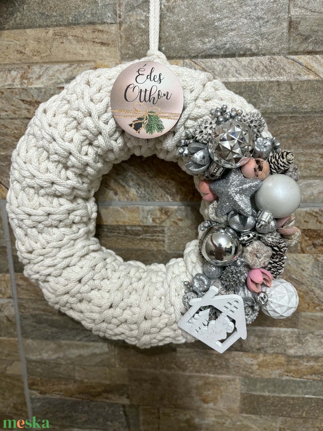 Téli  ajtódísz - otthon & életmód - dekoráció - ajtó- és ablak dekoráció - ajtódísz & kopogtató - Meska.hu