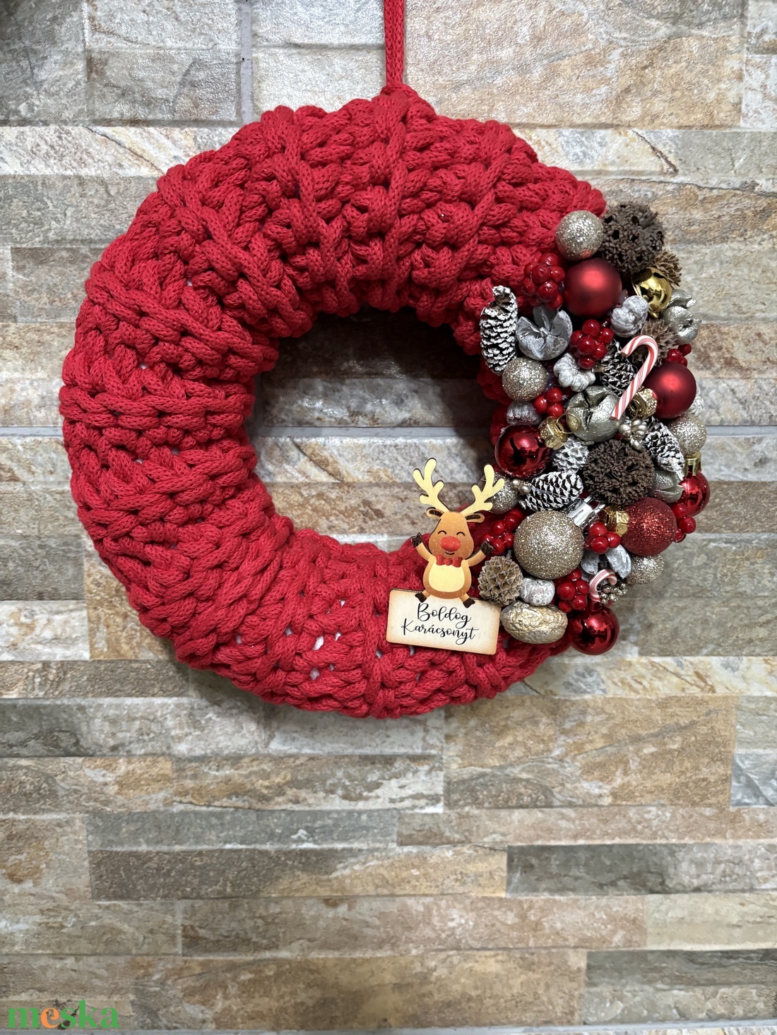 Téli  ajtódísz - otthon & életmód - dekoráció - ajtó- és ablak dekoráció - ajtódísz & kopogtató - Meska.hu