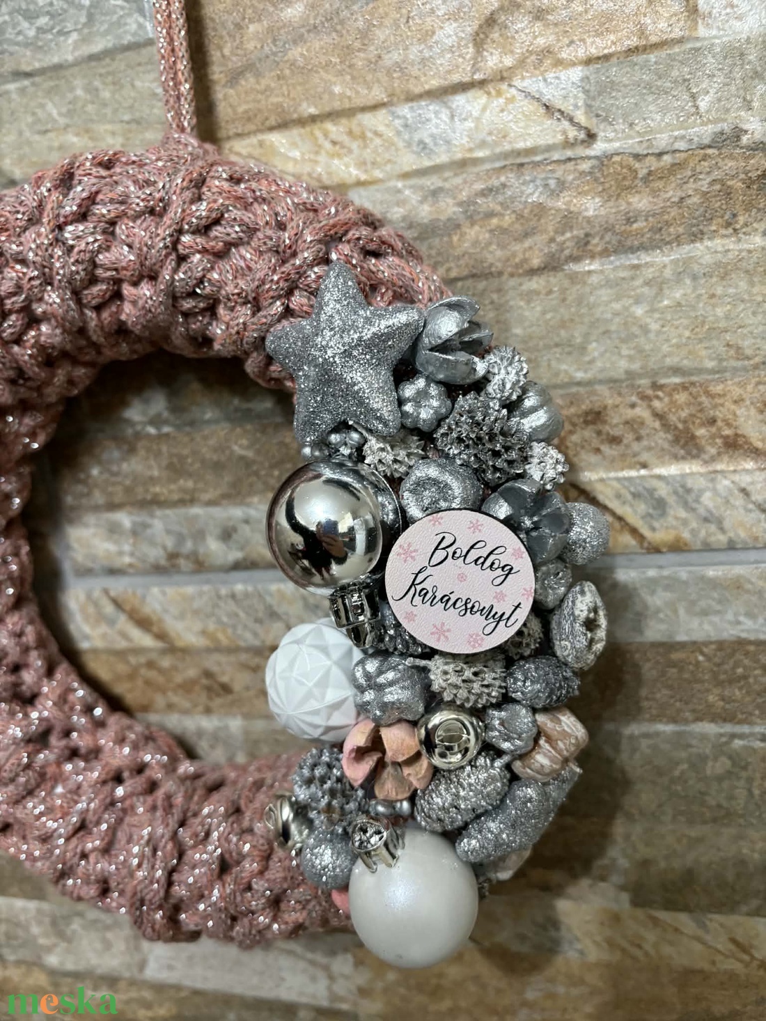 Téli  ajtódísz - otthon & életmód - dekoráció - ajtó- és ablak dekoráció - ajtódísz & kopogtató - Meska.hu