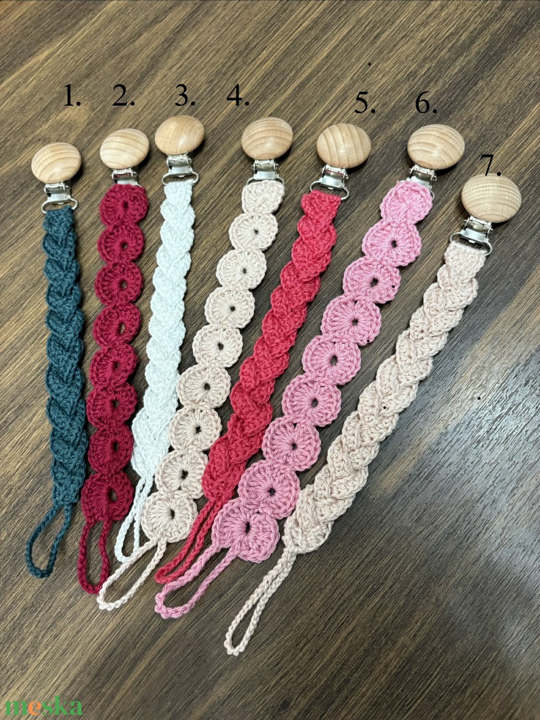 Horgolt cumilánc - baba - mama - baba játékok - cumilánc - Meska.hu