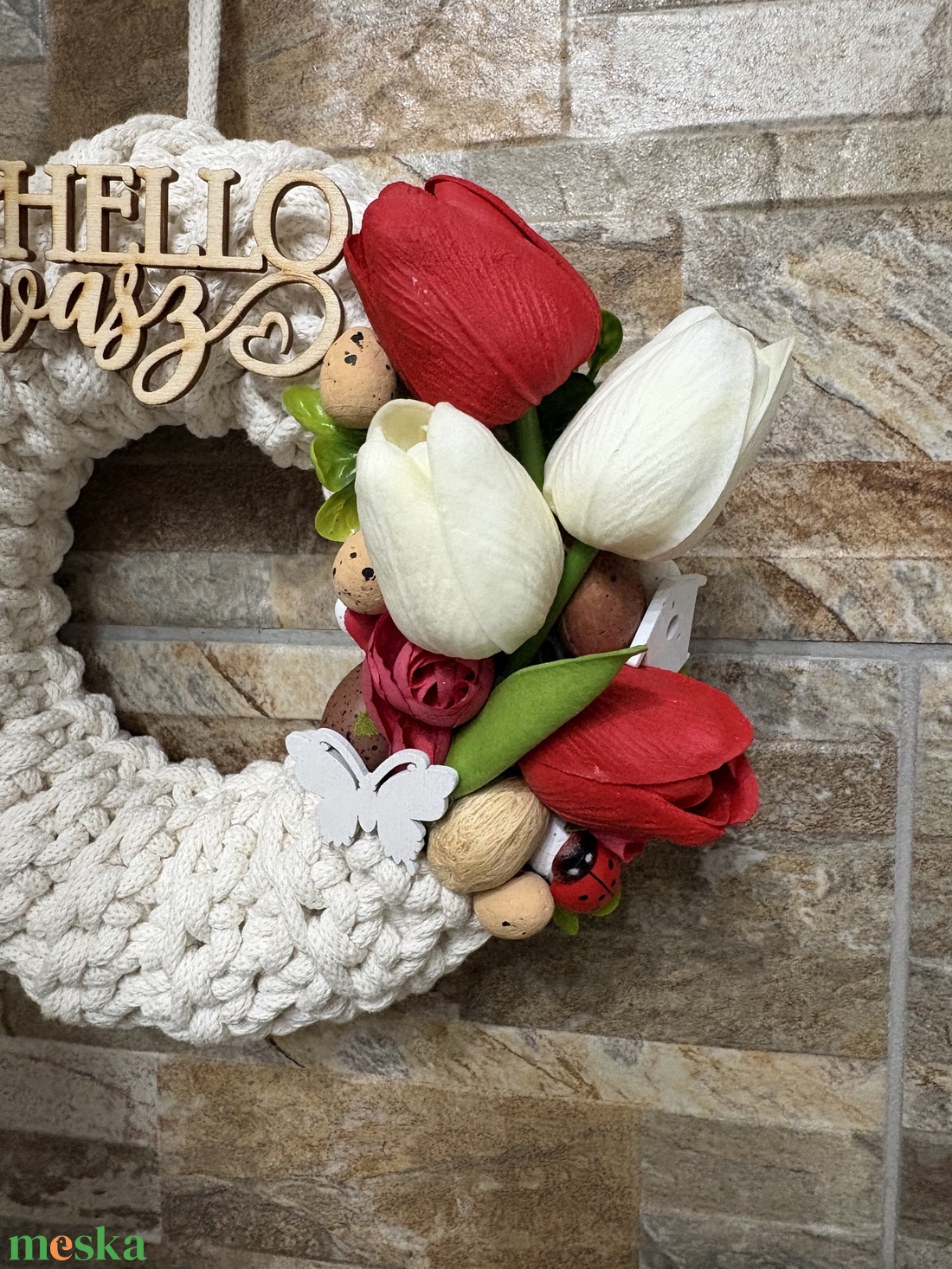 Tavaszi  ajtódísz - otthon & életmód - dekoráció - ajtó- és ablak dekoráció - ajtódísz & kopogtató - Meska.hu