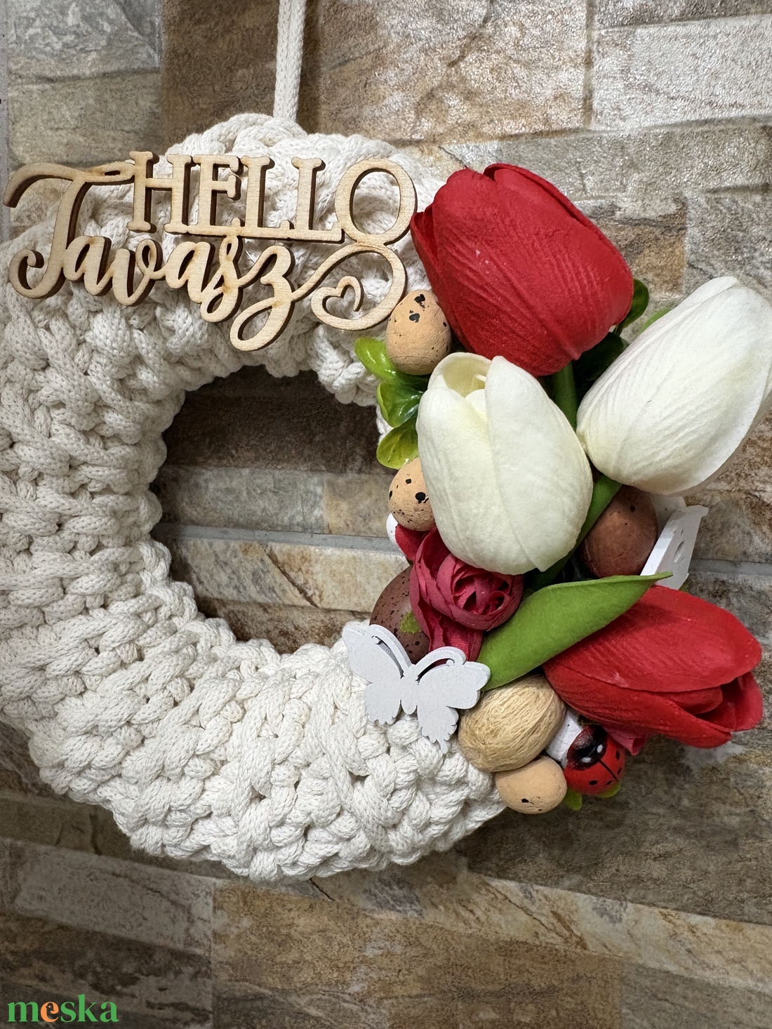 Tavaszi  ajtódísz - otthon & életmód - dekoráció - ajtó- és ablak dekoráció - ajtódísz & kopogtató - Meska.hu