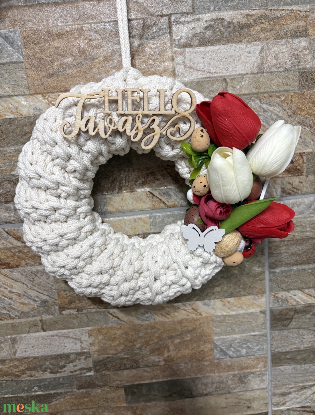 Tavaszi  ajtódísz - otthon & életmód - dekoráció - ajtó- és ablak dekoráció - ajtódísz & kopogtató - Meska.hu