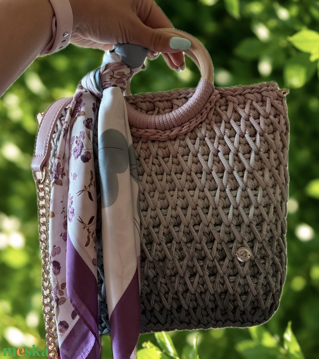 Horgolt női  táska - táska & tok - kézitáska & válltáska - válltáska - Meska.hu