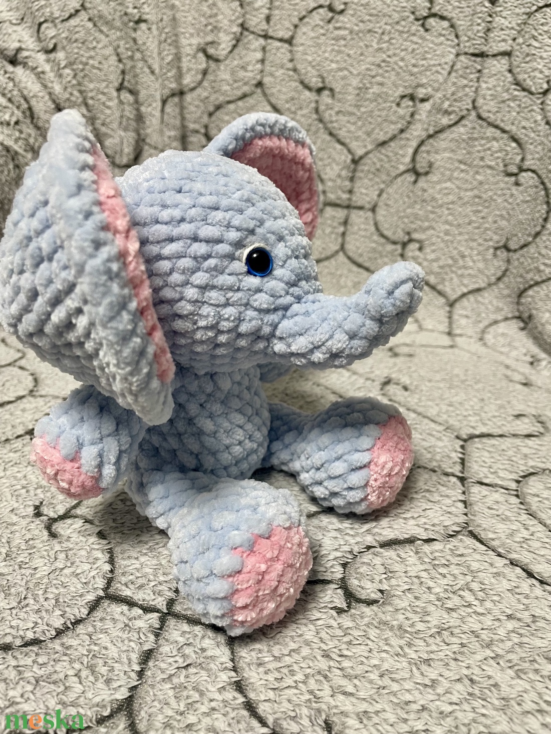 Amigurumi elefánt - játék & sport - plüssállat & játékfigura - elefánt - Meska.hu