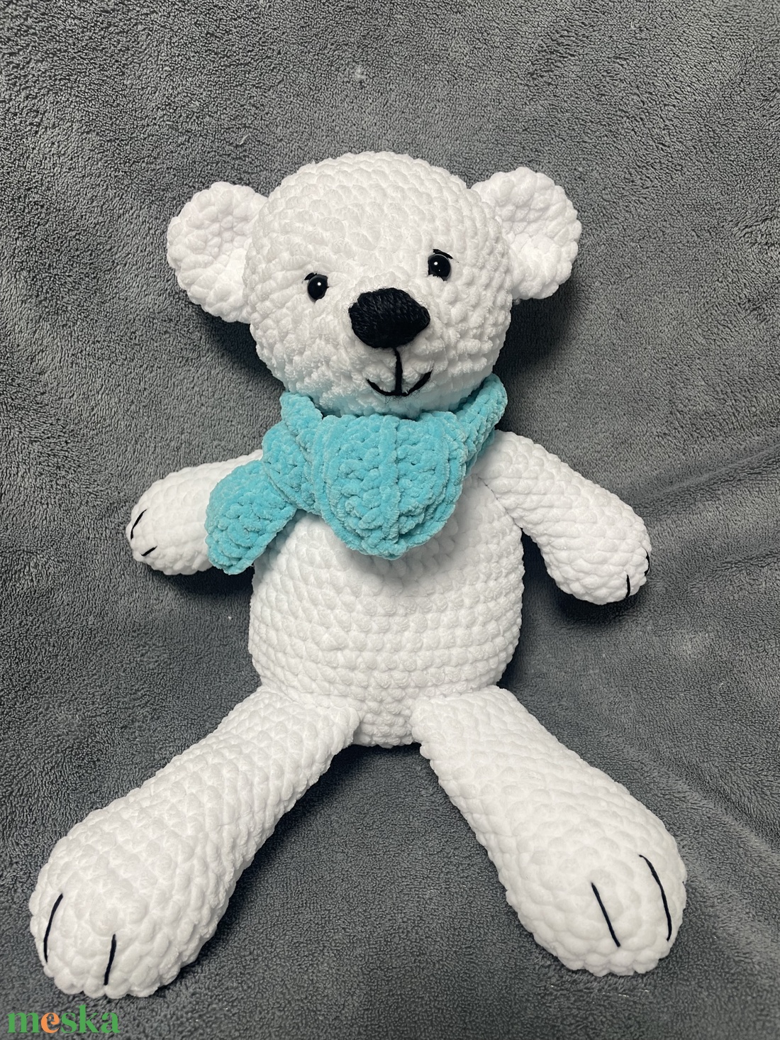 Horgolt jegesmedve - játék & sport - plüssállat & játékfigura - maci - Meska.hu