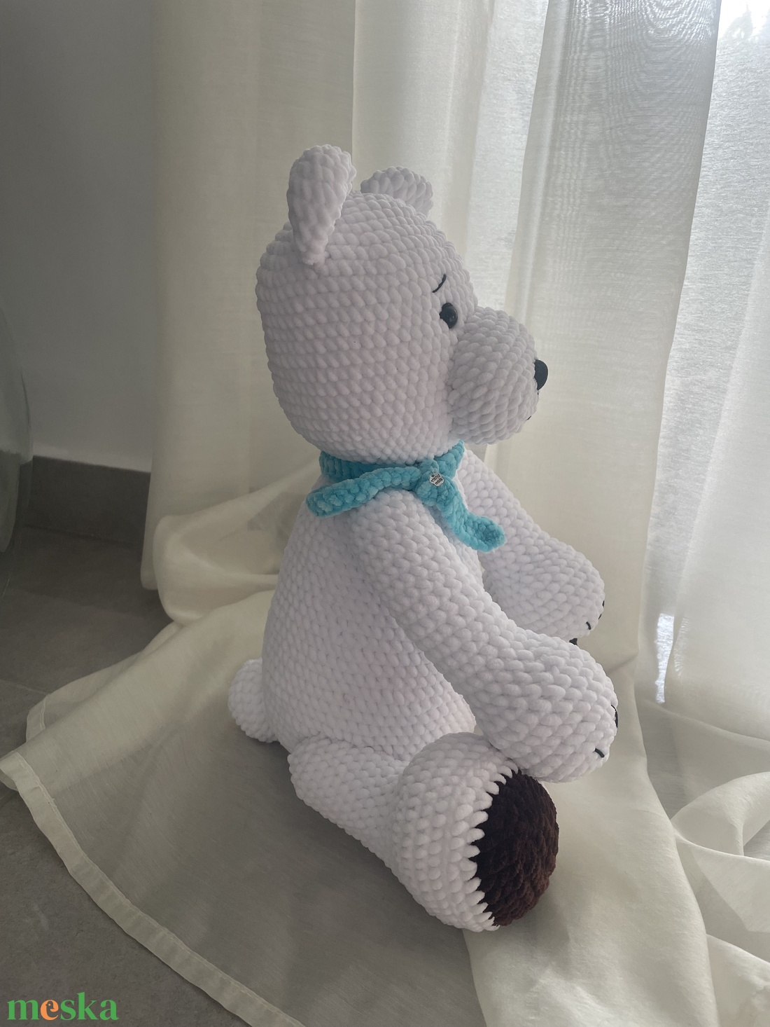 Horgolt jegesmedve - játék & sport - plüssállat & játékfigura - maci - Meska.hu