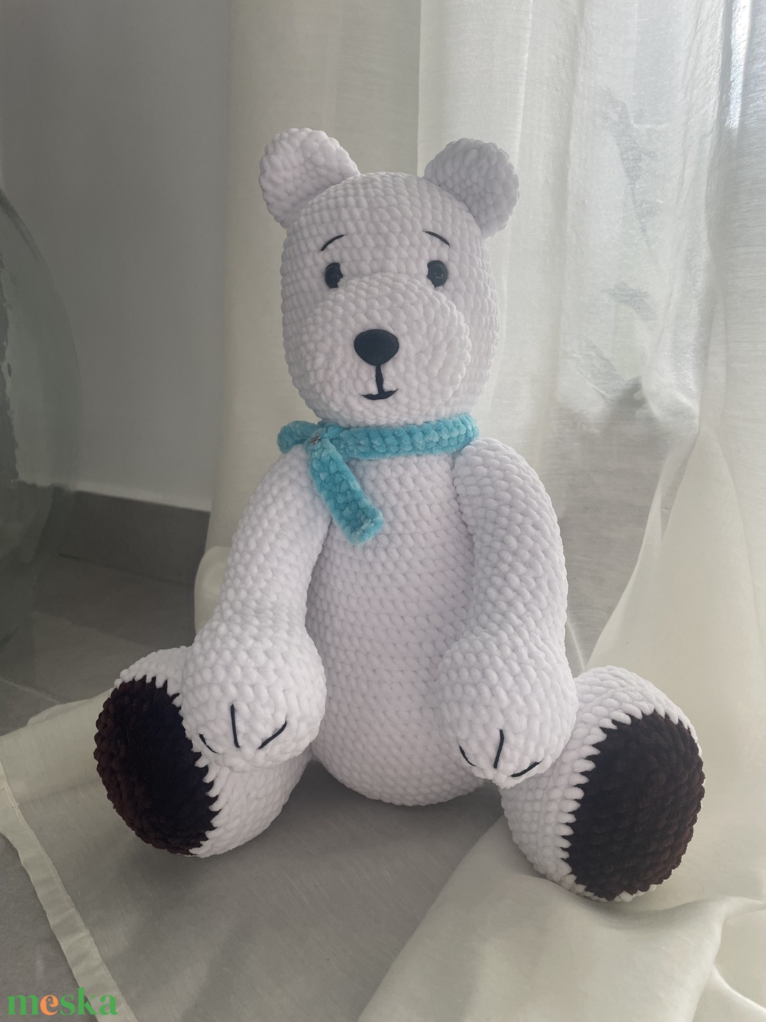 Horgolt jegesmedve - játék & sport - plüssállat & játékfigura - maci - Meska.hu