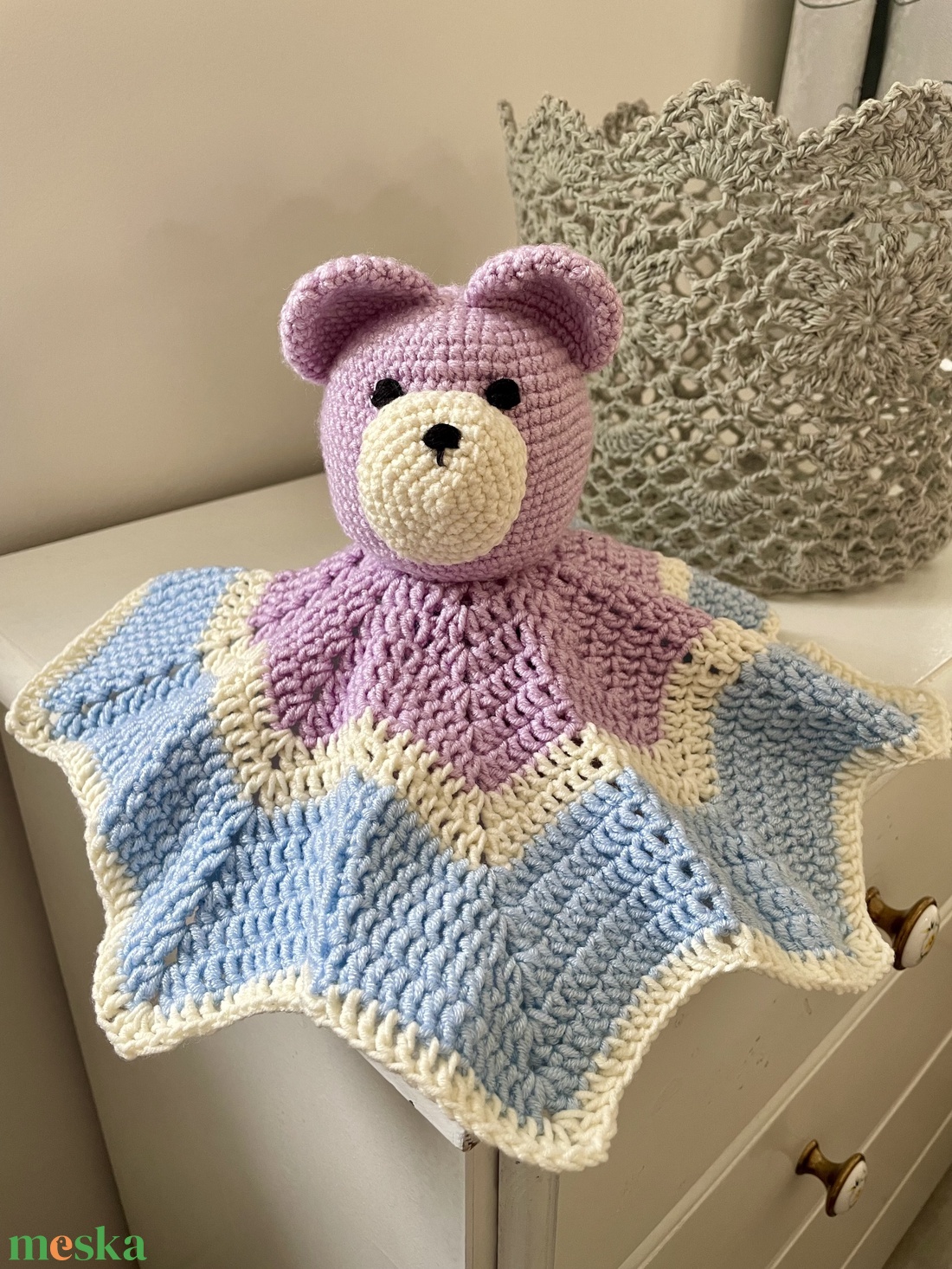 Horgolt szundi kendő - játék & sport - plüssállat & játékfigura - maci - Meska.hu