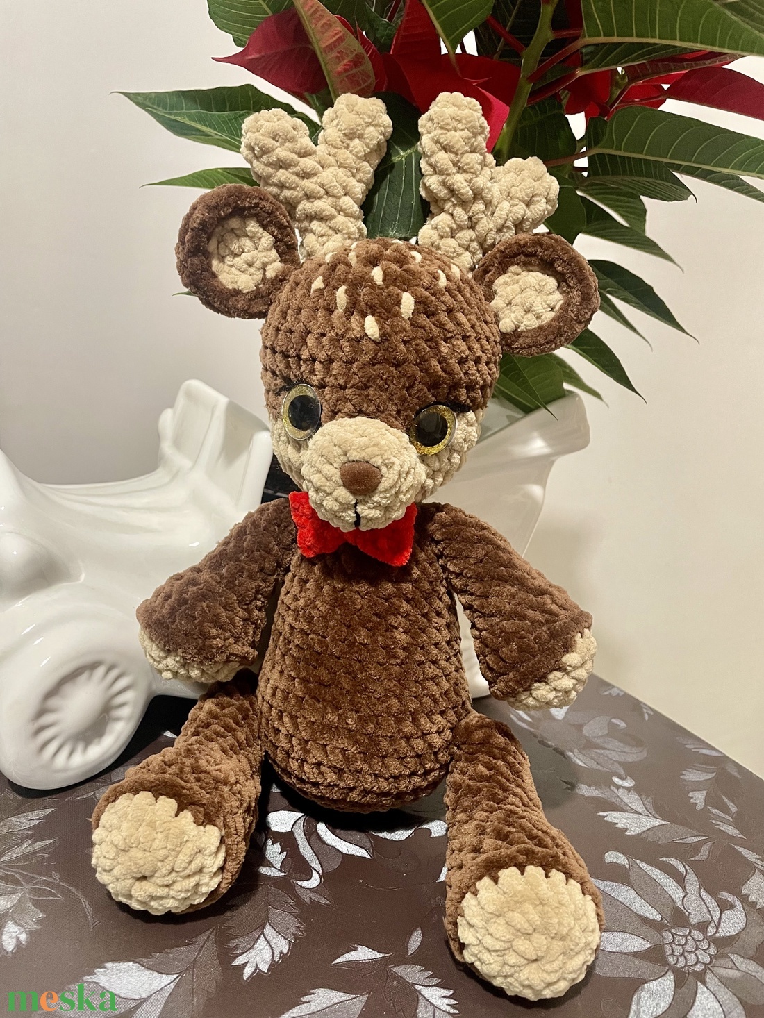 Horgolt rénszarvas - játék & sport - plüssállat & játékfigura - más figura - Meska.hu