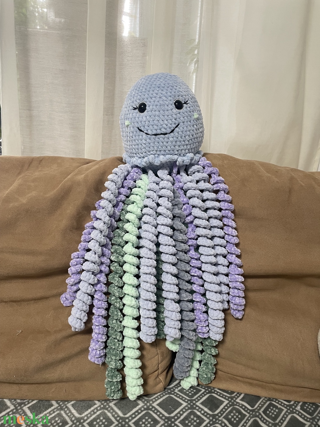 Világoskék polip - játék & sport - plüssállat & játékfigura - polip - Meska.hu