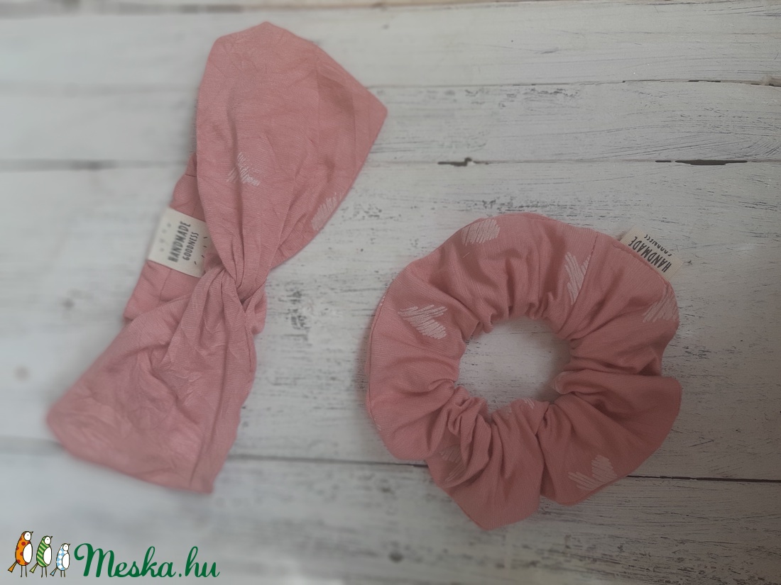 Hajpánt + hajgumi szett - ruha & divat - hajdísz & hajcsat - hajráf & hajpánt - Meska.hu