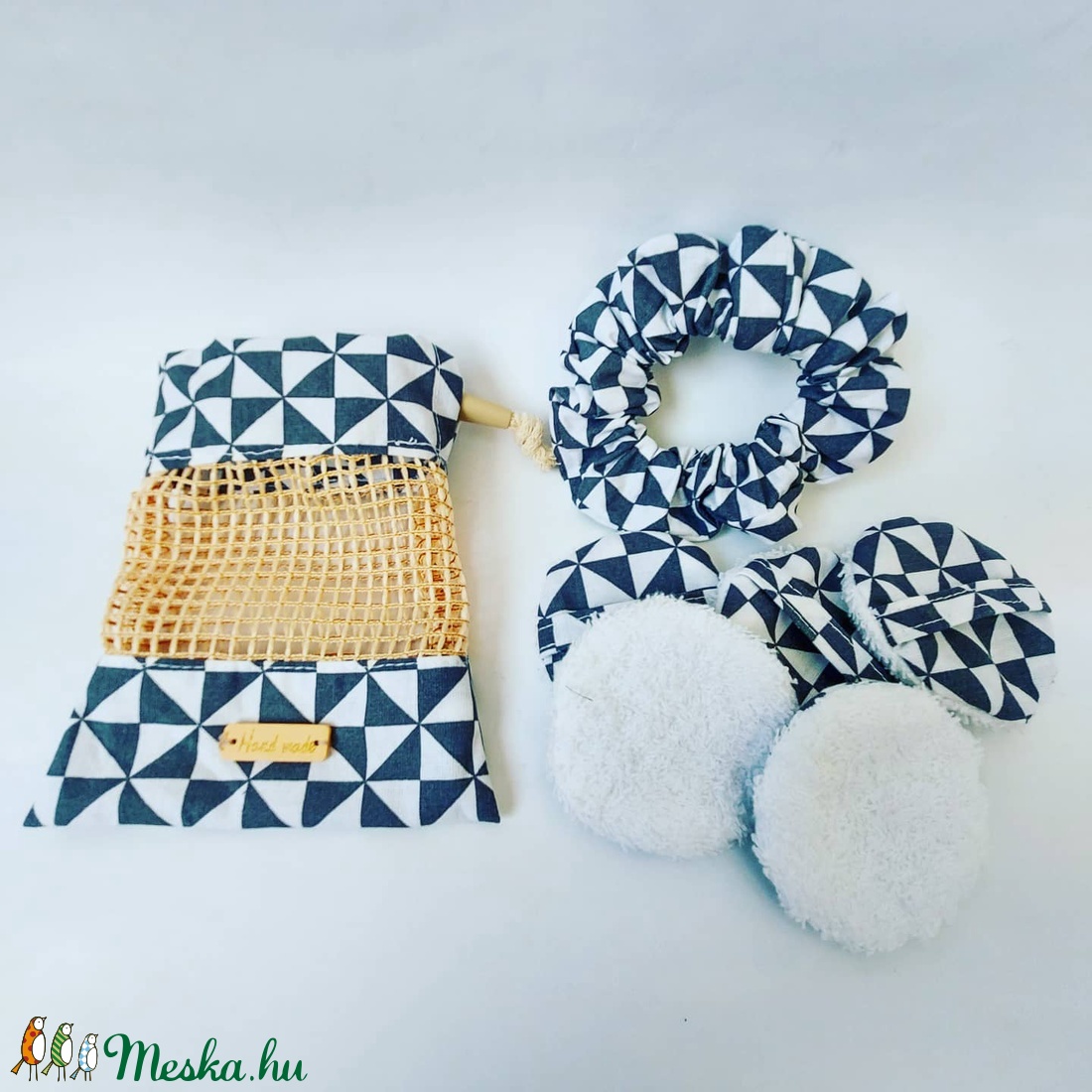 Mosható arctisztító korongok + scrunchie hajgumi - szépségápolás - arcápolás - Meska.hu