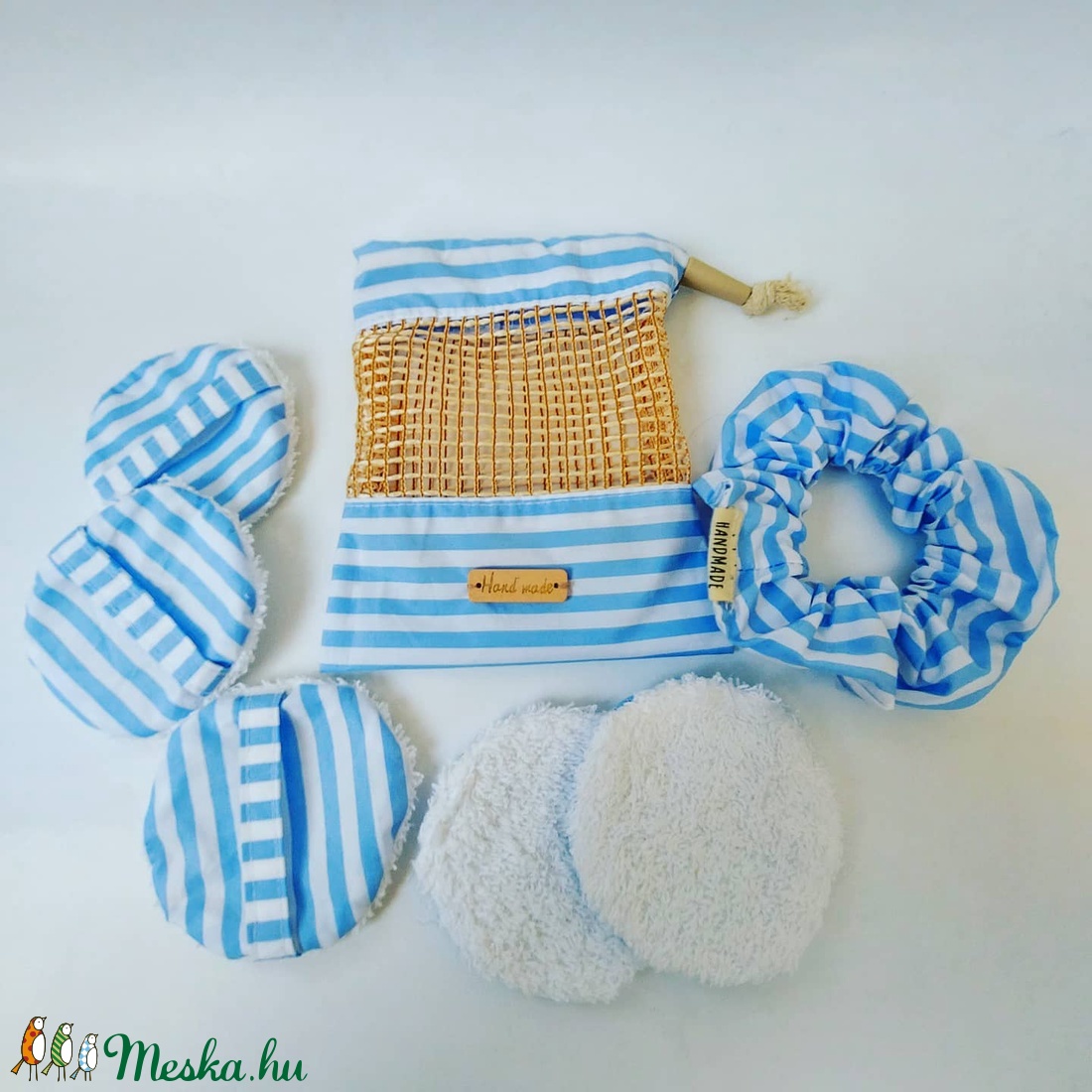 Mosható arctisztító korongok + scrunchie hajgumi - szépségápolás - arcápolás - Meska.hu