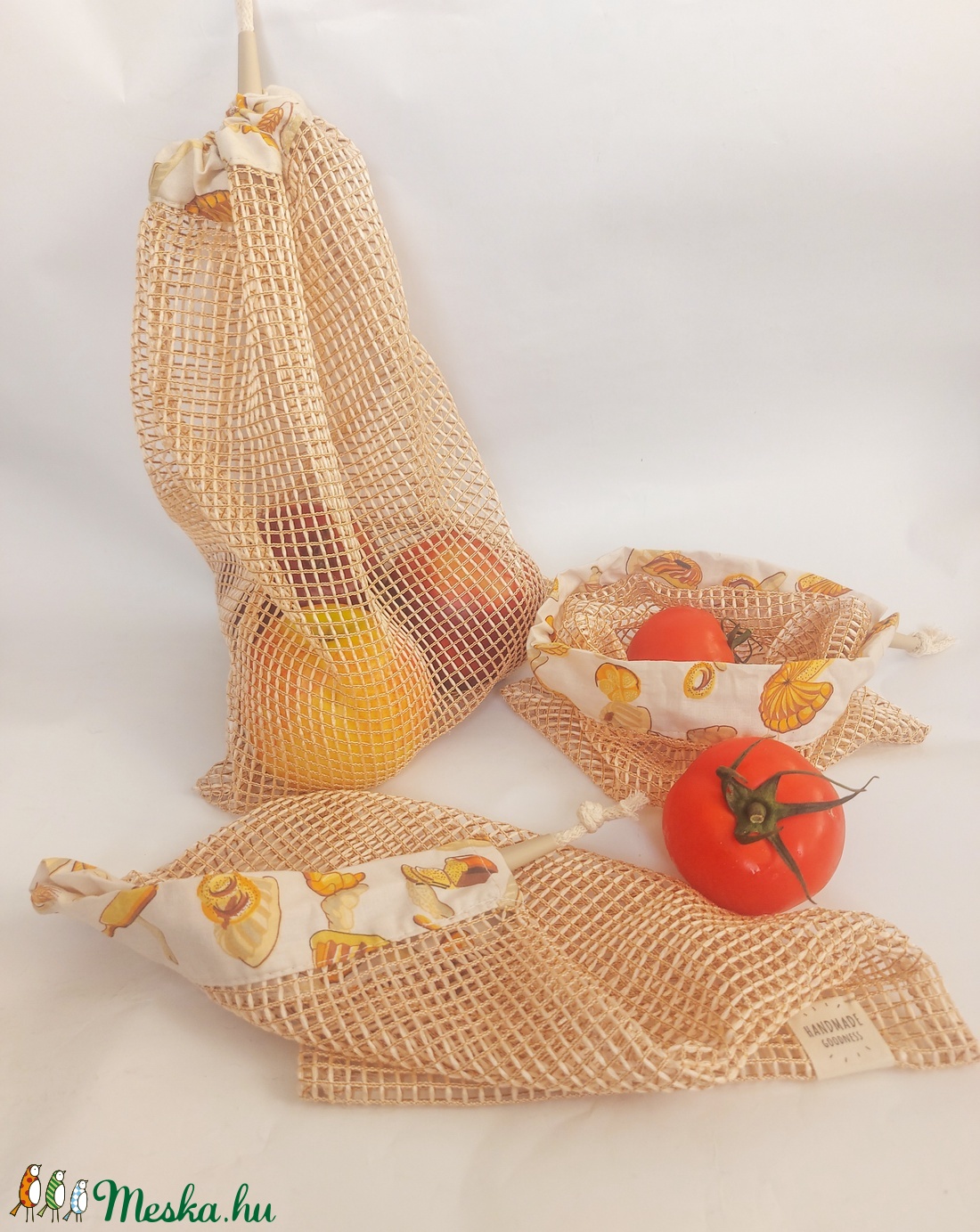 3 db-os bevásárló zsákok - táska & tok - bevásárlás & shopper táska - zöldség/gyümölcs zsák - Meska.hu